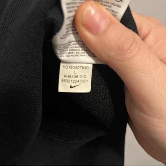 Nike Black Versa Crewneck Sweatshirt Oversized W/Side Slits Size Large - Picture 6 of 10